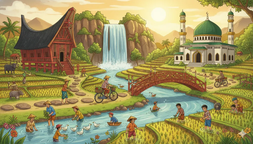 Pemandangan Kampung Minangkabau